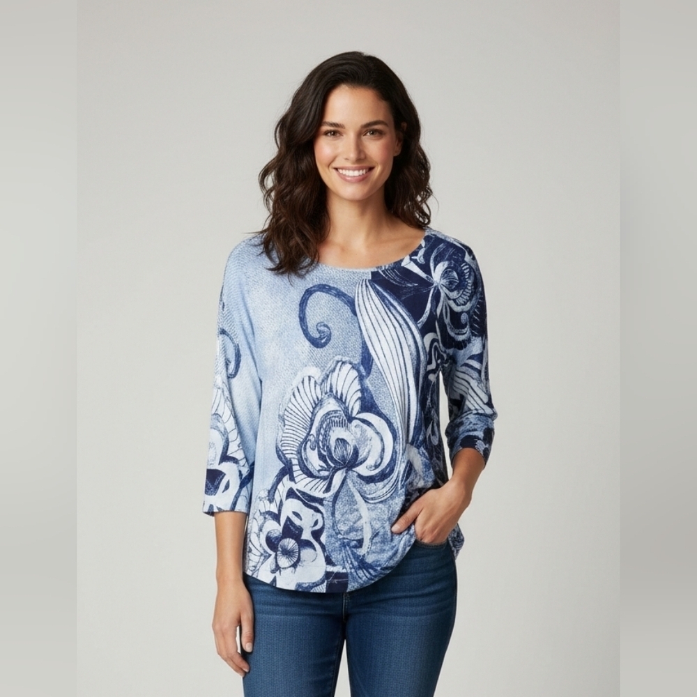 NWT Chico's size 0 underwater landscape